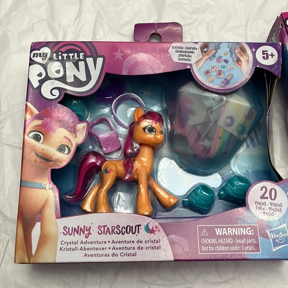 NWT My Little Pony Crystal Adventure Princess Petals and Sunny Starscout 3" - Picture 5 of 8